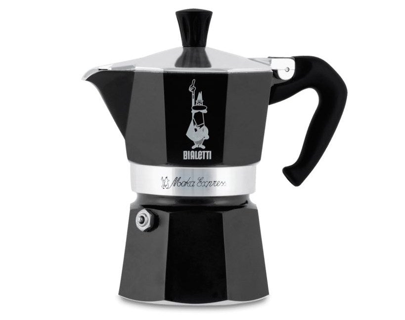 Bialetti Moka Express Schwarz, Espressokocher für 3 Tassen Bialetti Moka Express Schwarz, Espressokocher für 3 Tassen